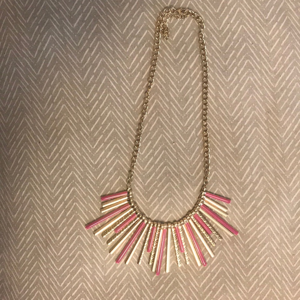 Pink and gold necklace